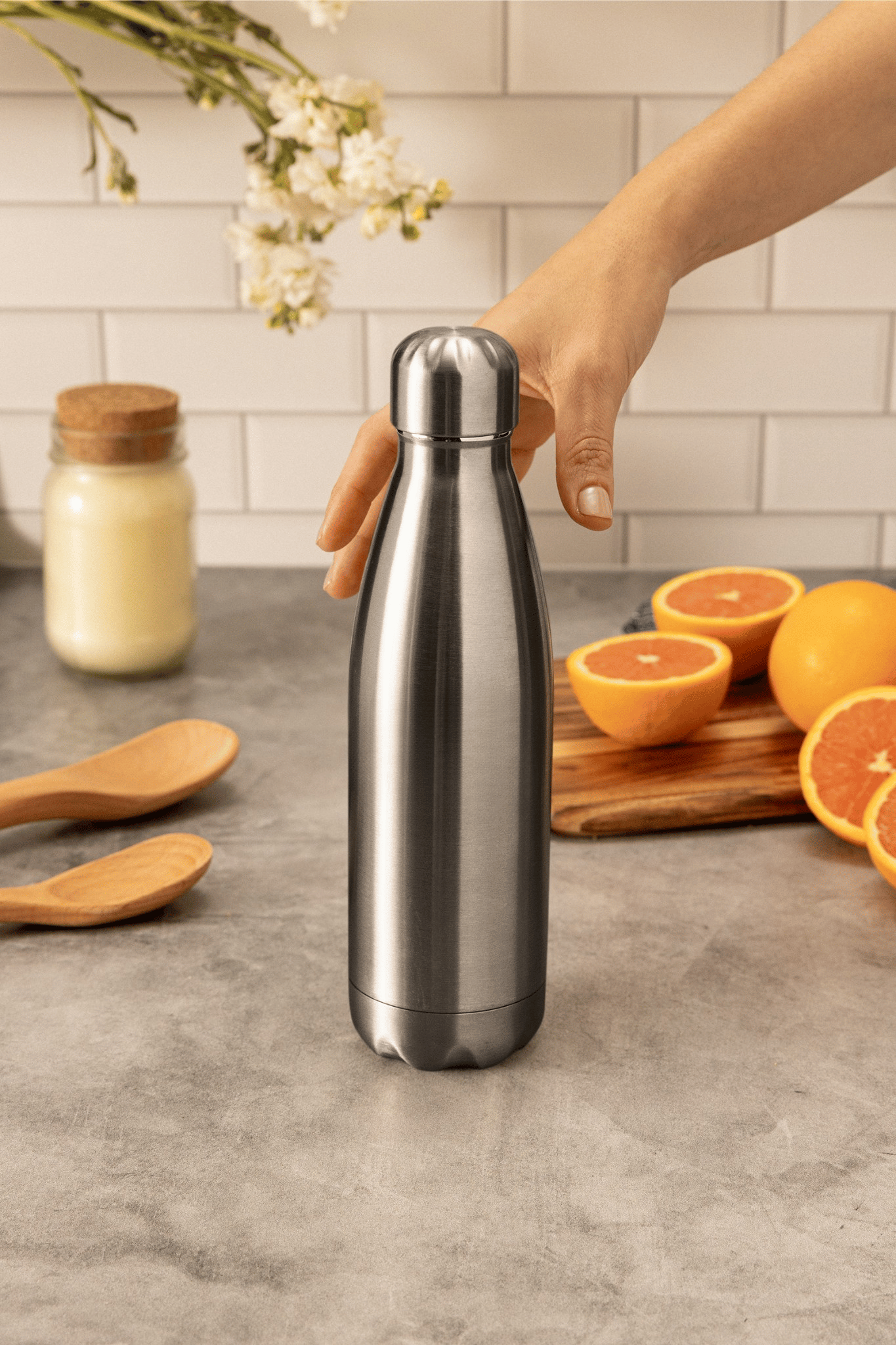 35 oz Insulated Water Bottle with Twist Cap